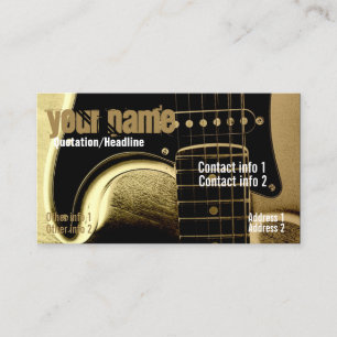 Tarjeta de visita de Latte de la guitarra