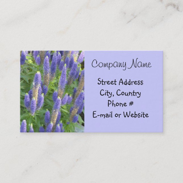 Tarjeta de visita de lavanda (Anverso)