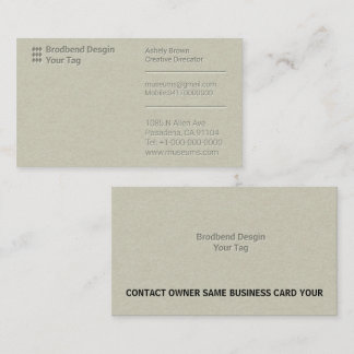 Tarjeta de visita de Letterpress Business Man