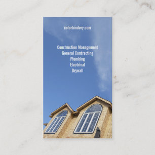 Tarjeta de visita de levantamiento del contratista