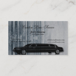 Tarjeta de visita de Limosine de la raya de la