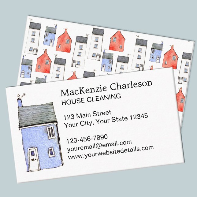 Tarjeta de visita de limpieza de casas (Subido por el creador)