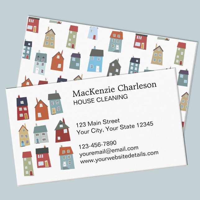 Tarjeta de visita de limpieza de casas (Subido por el creador)