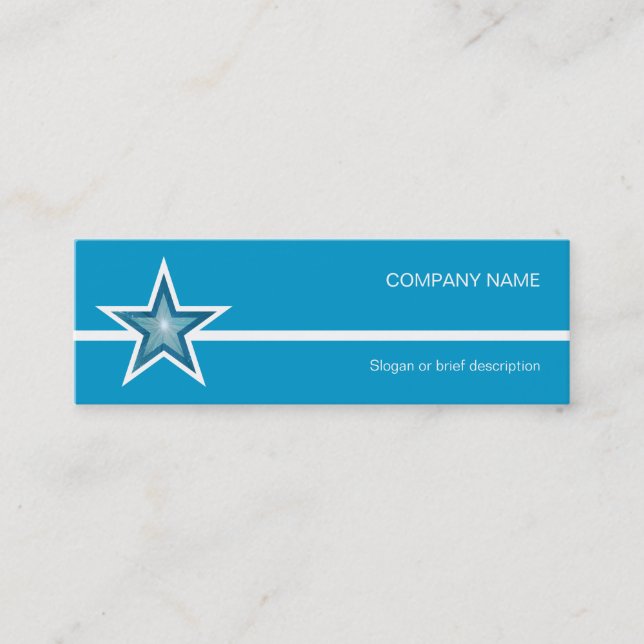 tarjeta de visita de línea blanca Blue Star (Anverso)