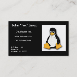 Tarjeta de visita de Linux Tux