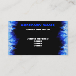 tarjeta de visita de llama azul