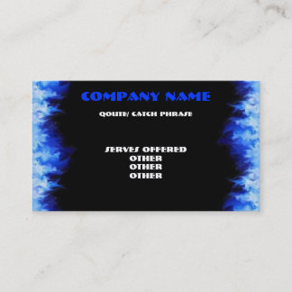 tarjeta de visita de llama azul