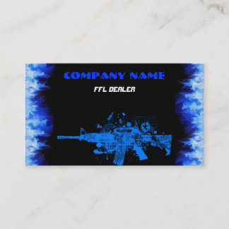 tarjeta de visita de llama azul