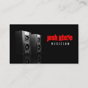 Tarjeta de visita de los altavoces de la música