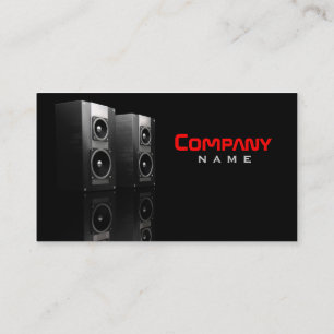 Tarjeta de visita de los altavoces de la música