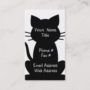 Tarjeta de visita de los amantes del gato