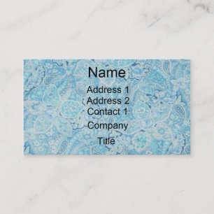 Tarjeta de visita de los azules de Paisley