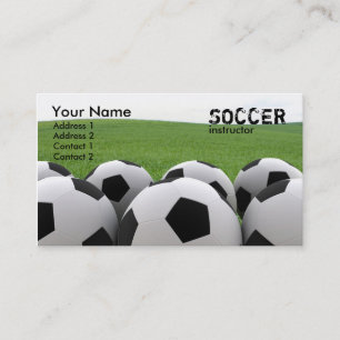 Tarjeta de visita de los balones de fútbol