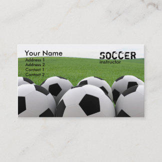 Tarjeta de visita de los balones de fútbol