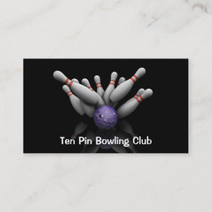Tarjeta de visita de los bolos de diez Pin