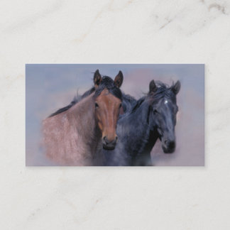Tarjeta de visita de los caballos salvajes
