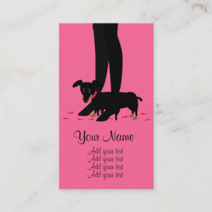 Tarjeta De Visita De los chicas de la noche Dachshund hacia fuera -