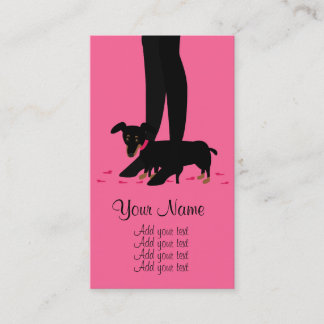 Tarjeta De Visita De los chicas de la noche Dachshund hacia fuera -