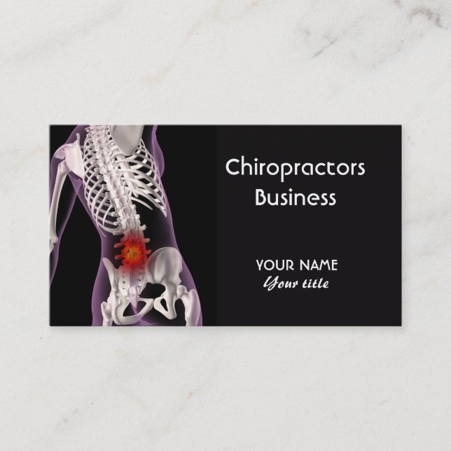 Tarjeta de visita de los Chiropractors (Anverso)