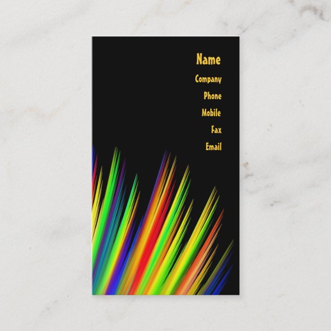 Tarjeta de visita de los colores primarios (Anverso)