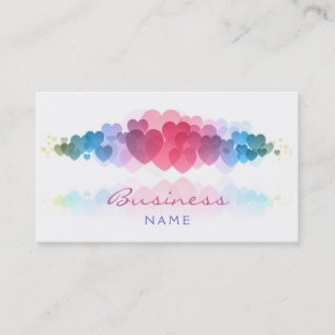 Tarjeta de visita de los corazones