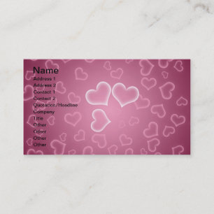 Tarjeta de visita de los corazones
