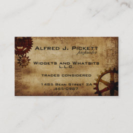 Tarjeta de visita de los dientes de Steampunk del