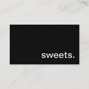 Tarjeta de visita de los dulces