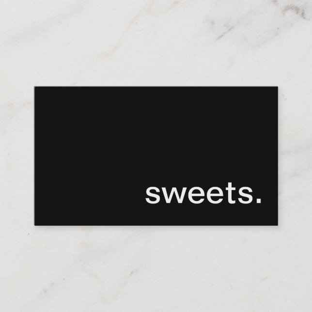 Tarjeta de visita de los dulces (Anverso)