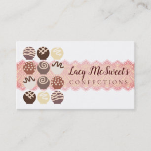 tarjeta de visita de los dulces de los chocolates