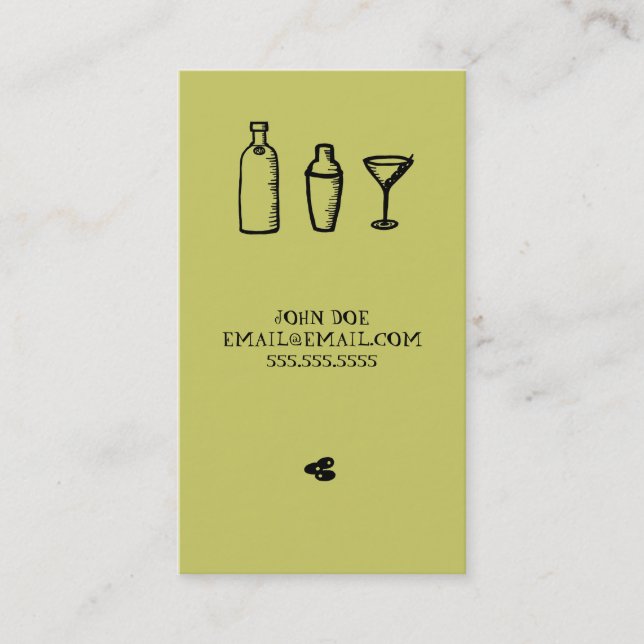 Tarjeta de visita de los elementos de Martini (Anverso)