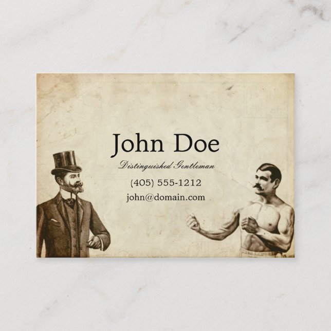 Tarjeta de visita de los Fisticuffs (Anverso)