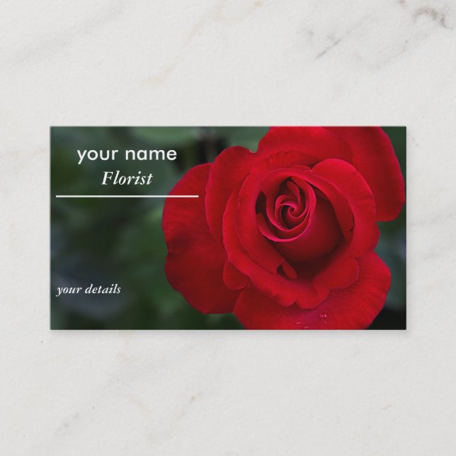 Tarjeta de visita de los floristas (Anverso)