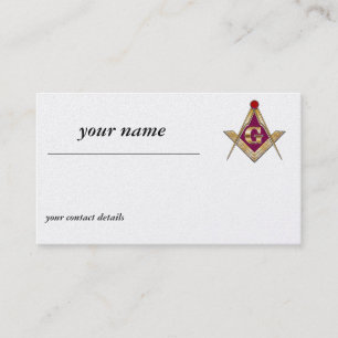 Tarjeta de visita de los Freemasons del oro