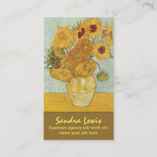 tarjeta de visita de los girasoles de Van Gogh