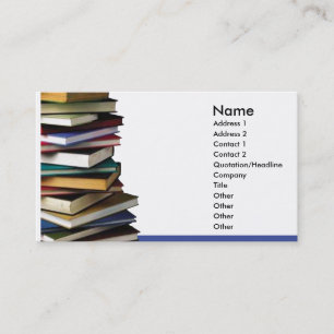 Tarjeta de visita de los libros