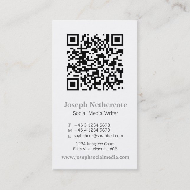 Tarjeta de visita de los medios de la imagen de (Anverso)