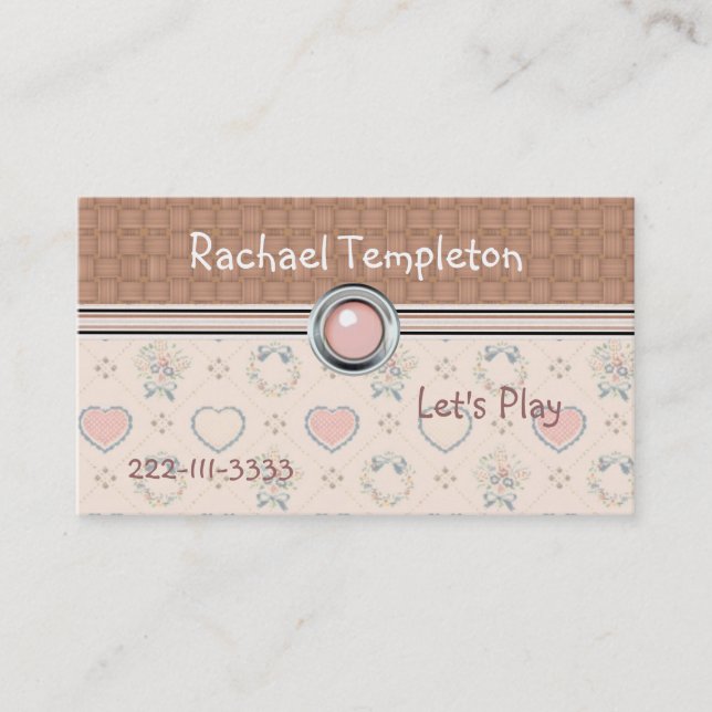 Tarjeta de visita de los niños dulces (Anverso)