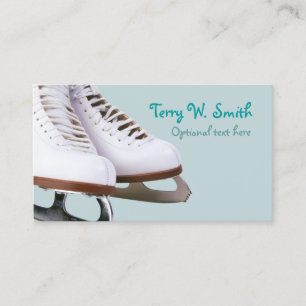 Tarjeta de visita de los patines de hielo