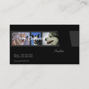 Tarjeta de visita de los perros esquimales
