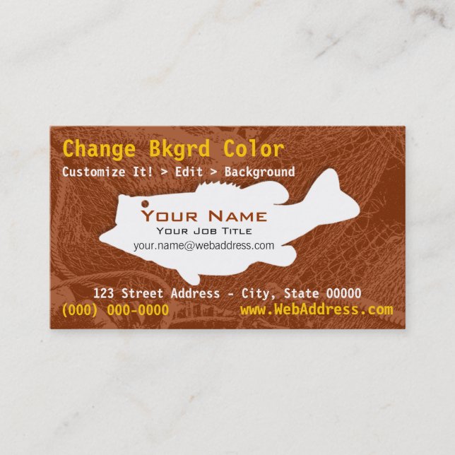 Tarjeta de visita de los pescados de la perca (Anverso)