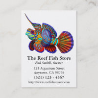 Tarjeta de visita de los pescados del gobio de