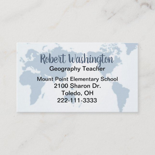 Tarjeta de visita de los profesores de la (Anverso)