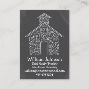 Tarjeta de visita de los profesores de la escuela