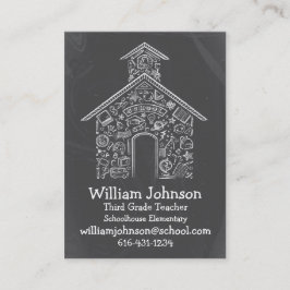 Tarjeta de visita de los profesores de la escuela