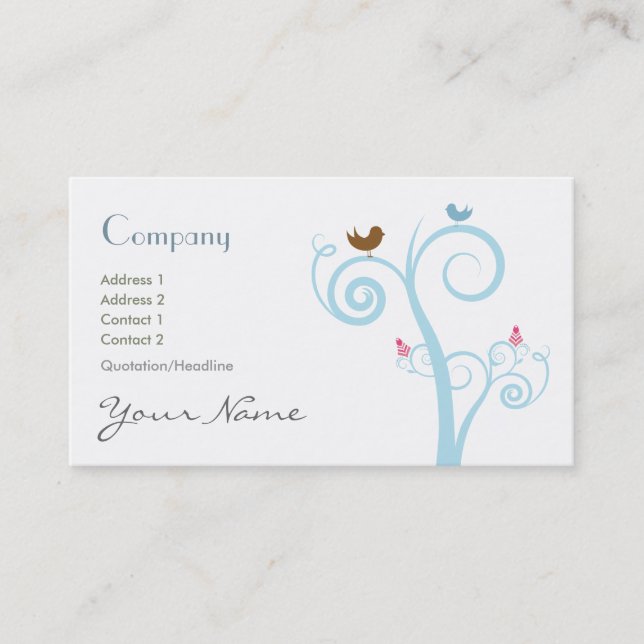 Tarjeta de visita de los remolinos (Anverso)