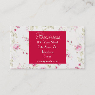 Tarjeta de visita de los rosas de la cabaña 1