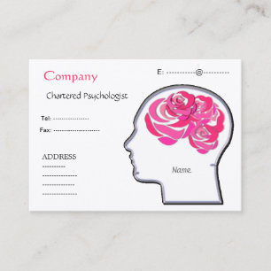 Tarjeta de visita de los rosas del cerebro…