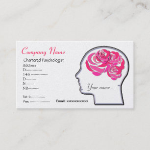 Tarjeta de visita de los rosas del cerebro…