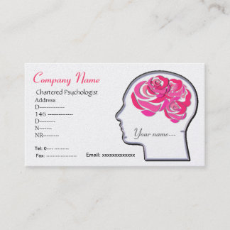 Tarjeta de visita de los rosas del cerebro…